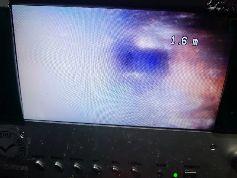 울산 동구 어둡게 막힌 구간이 보이는 내시경 화면